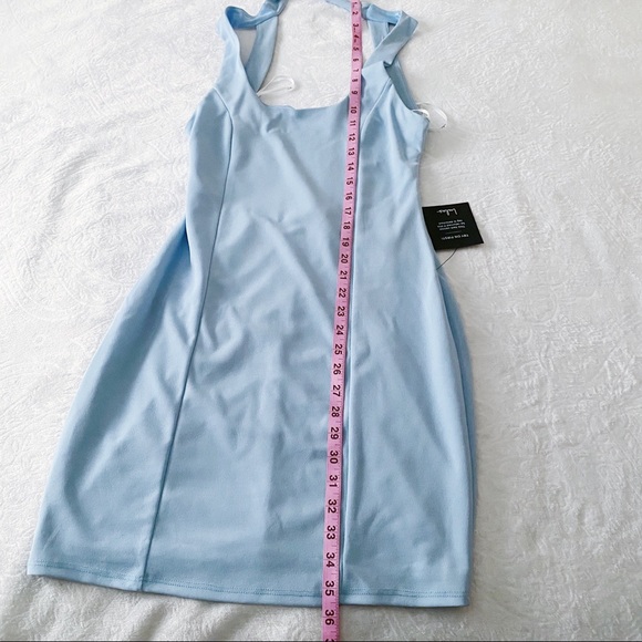 NWT Lulu’s Light Blue Cut Out Back Dress - Picture 9 of 10
